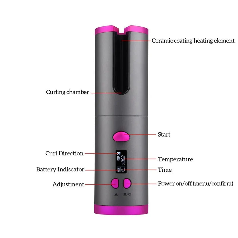 Wireless USB Hair Curler